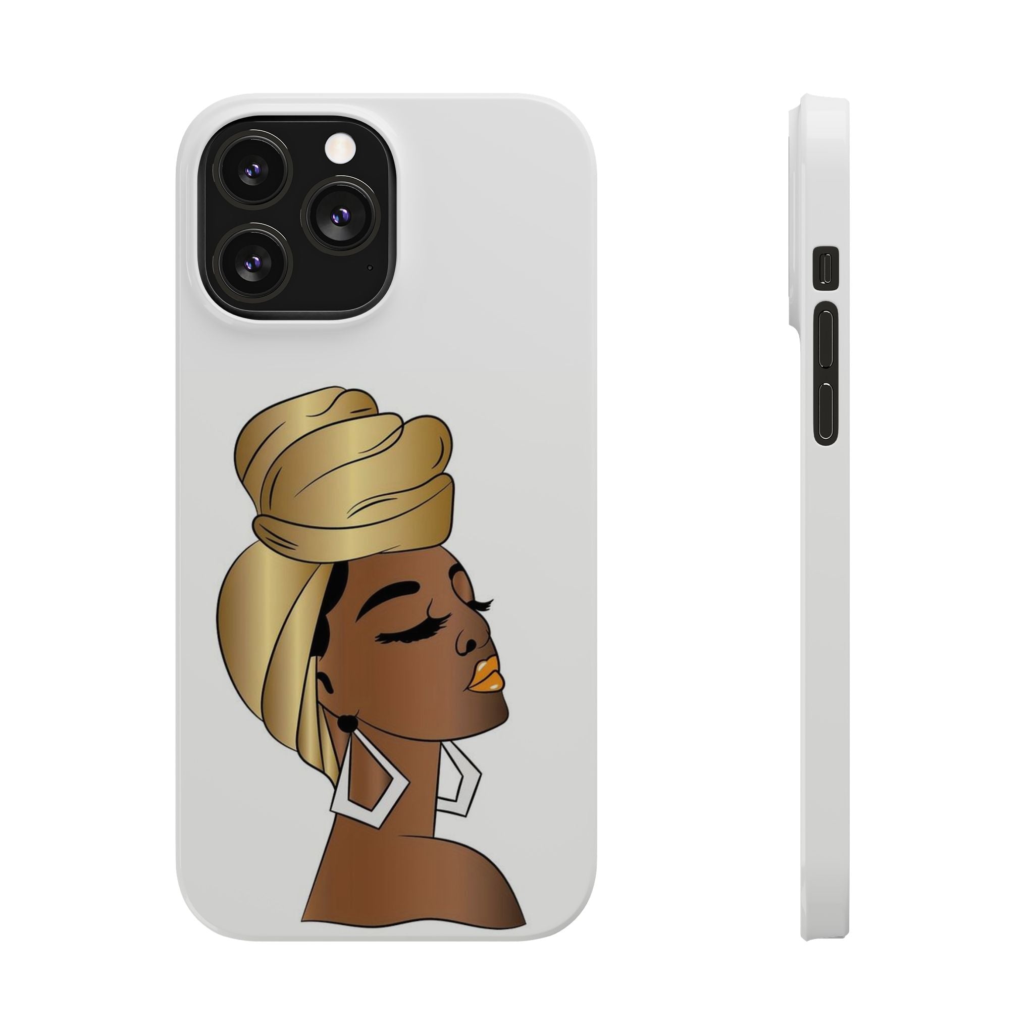 Slim Phone Case With A Beautiful Afro Woman