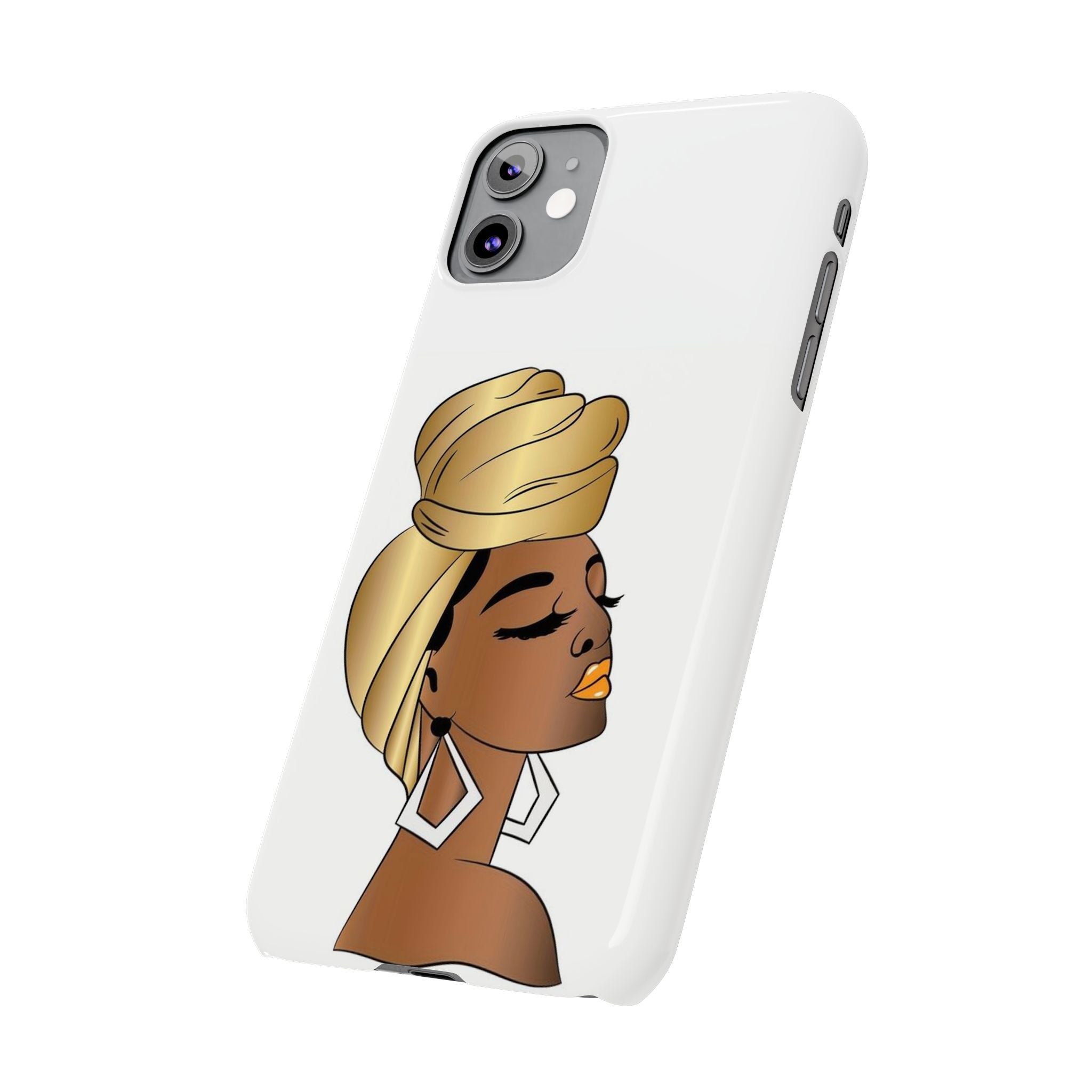 Slim Phone Case With A Beautiful Afro Woman