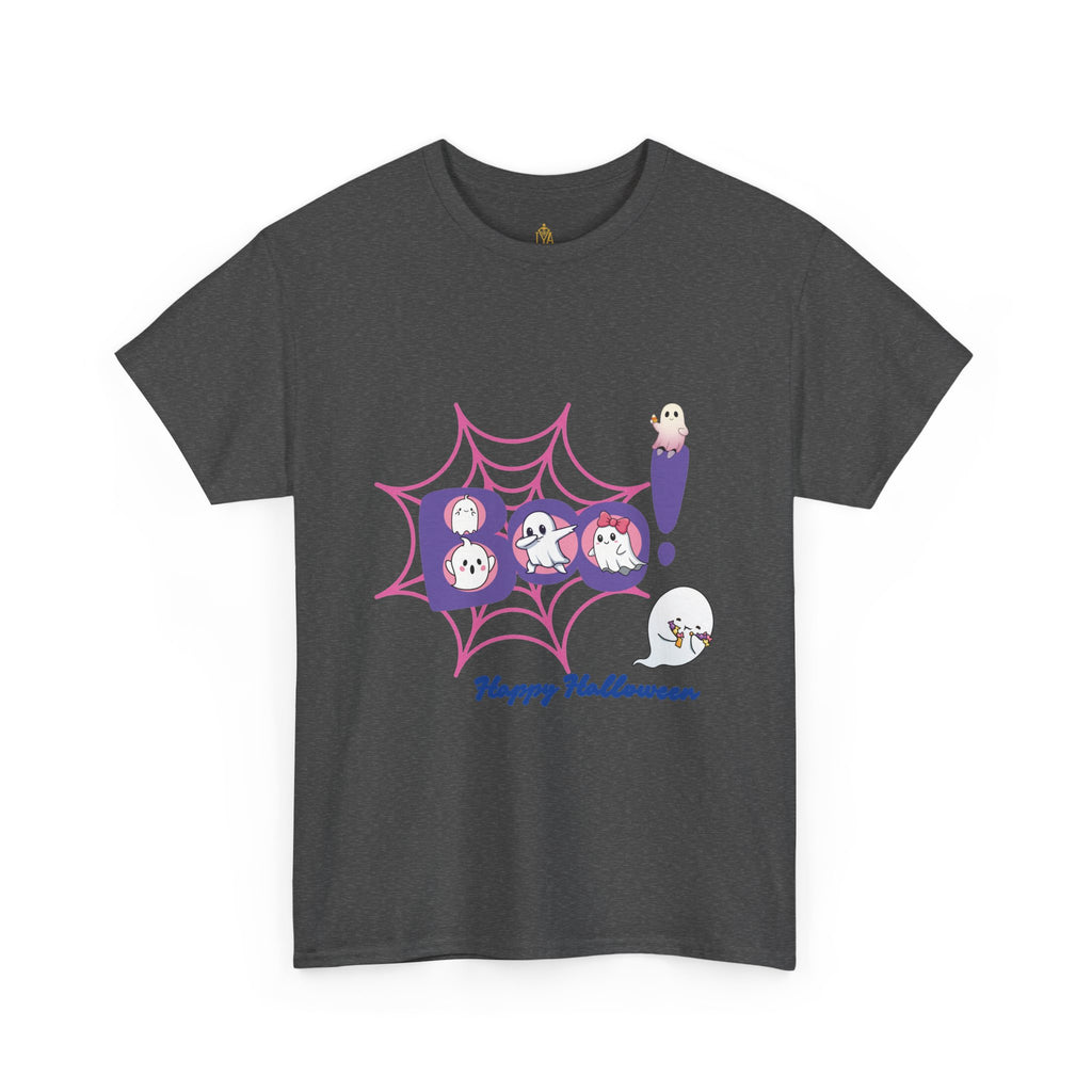 Women's Cotton T-Shirt - Boo! Cute Ghosts Halloween | Sweet and Fun Edition