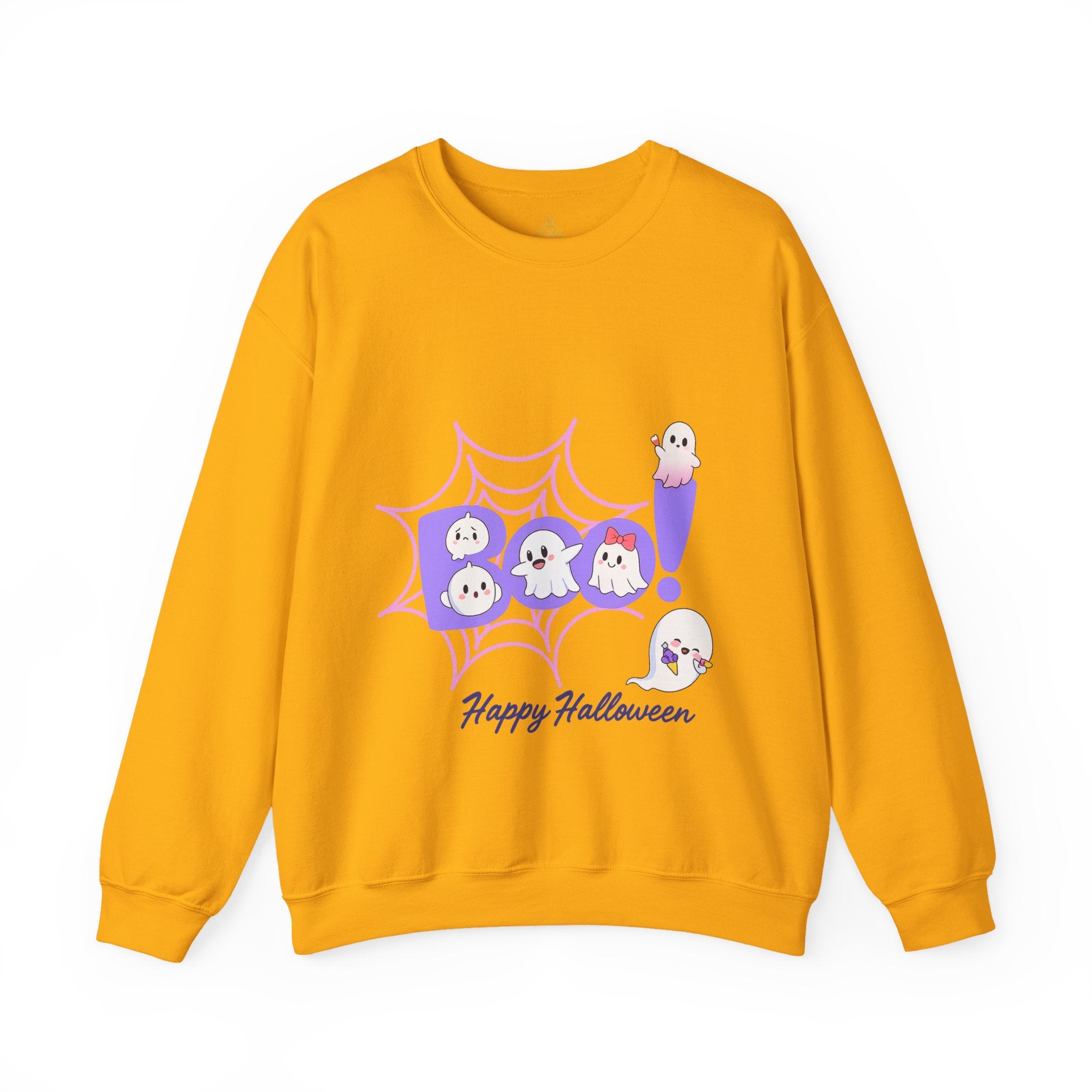 Heavy Blend "Happy Halloween" Crewneck Sweatshirt